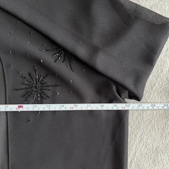 Adrianna Papell Evening Essentials black semi-sheer cardigan - Picture 4 of 7